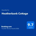 Booking.com award for Heatherbank Cottage